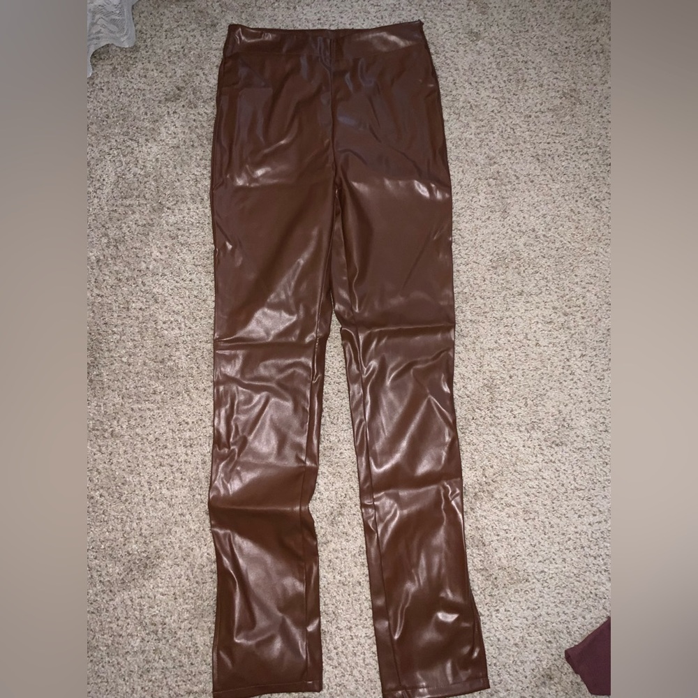 Brown Straight Leg Dress pant